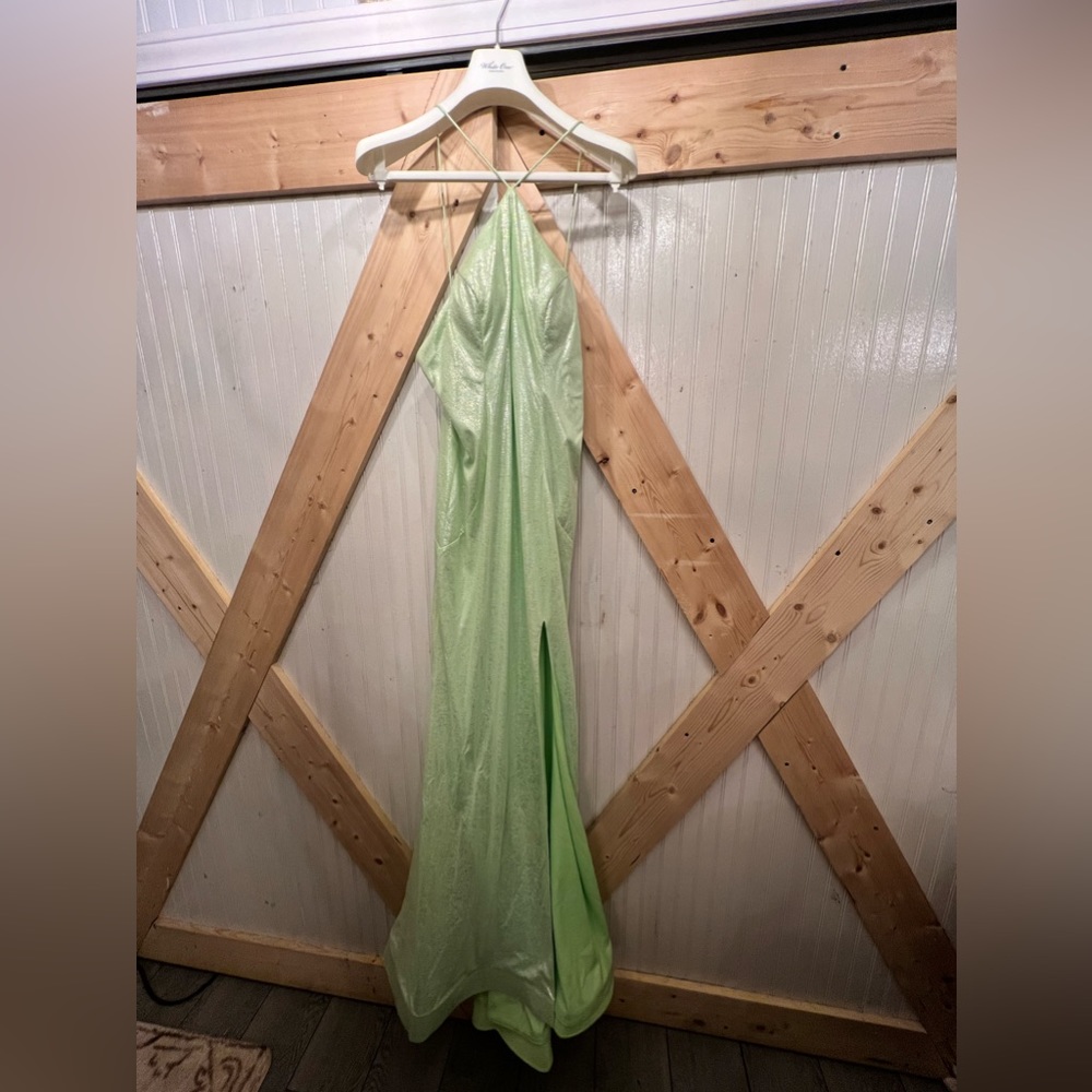 Ashley Lauren Lime Dress, Collection #1862, Size 10